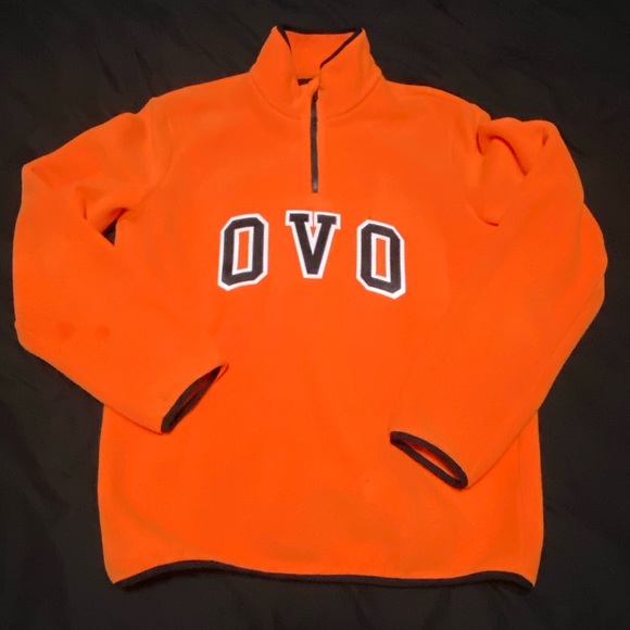 OVO Arch Polar Fleece Half Zip - Orange - Picture 4 of 8